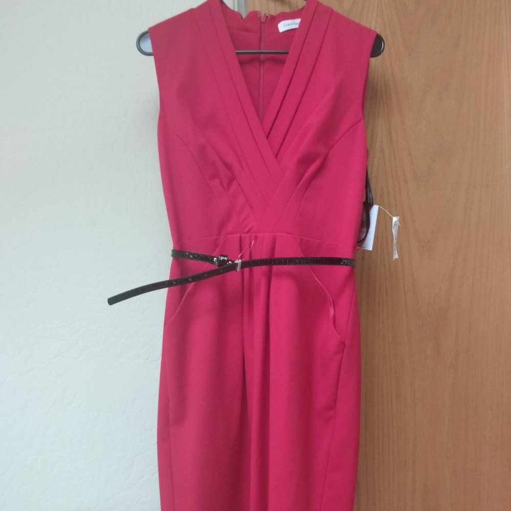 Red Calvin Klein Dress, Size 6